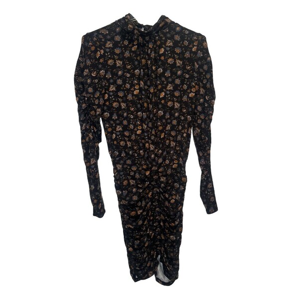 Evereve Women’s Lorelei Ruched Smocked Knit FLORAL Dress Sz S - Picture 1 of 10